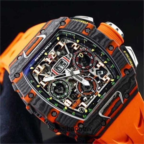 n Usine Designer Montre Automatique Mécanique Tourbillon Montres Montres Suisses Rm1103 Machines 50mm Montre Pour Homme Rm1103 Side Glo YN4L3