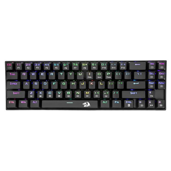 n K599 Teclado mecánico inalámbrico para juegos 60% Teclado de computadora retroiluminado RGB sin llave compacto Interruptores rojos Jugadores de PC