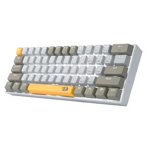 n K606 USB Mini clavier de jeu mécanique Commutateur marron 61 touches filaire détachable CablePortable pour les voyages