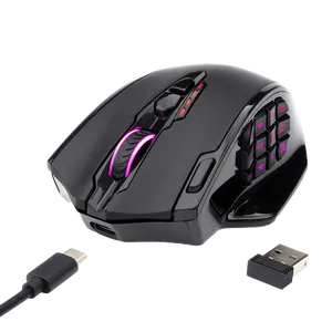 N M913 Impact Elite Wireless Gaming Mouse met 16 programmeerbare knoppen 16000 DPI 80 uur Batterij en Pro Optical Sensor