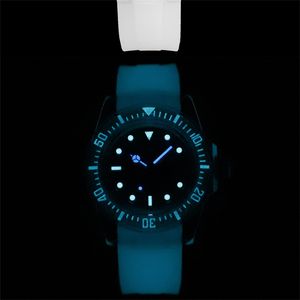Montre de luxe herenhorloges 40 mm 2836 automatisch mechanisch uurwerk Kristallen kast rubberen band luxe horloge Horloges Super lichtgevend