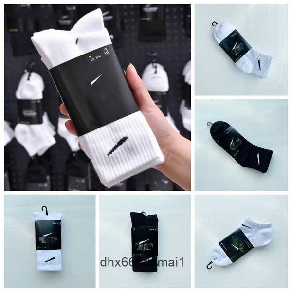 N calcetines para hombre diseñador deporte letra transpirable algodón mujer calcetín para hombre blanco fútbol baloncesto media tobillo de lujo YB2F