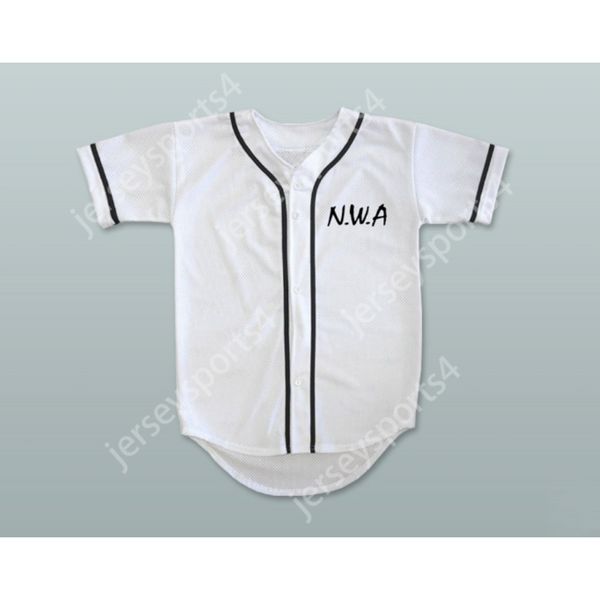 N.W.A.Ice Cube 91 White Baseball Jersey New Top Stitched