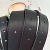N1 Fashion ceinture de designer en cuir classique lettres décontractées pour femmes et hommes lisses avec boîte