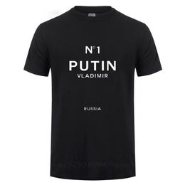 N1 Vladimir Poutine Russie Président T-shirt pour hommes Mâle Adulte Round Cotton Coton Sleeve T-shirt Tshirt Mans Tops Tee 220429