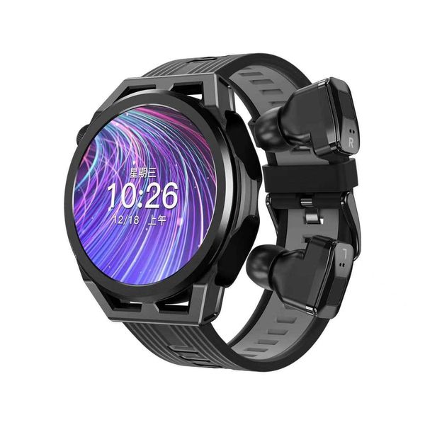 N18 SmartWatch + TWS Écouteurs 2 + 1 Bluetooth Call enregistrement de mémoire 4G 1,53 pouces d'exercice de fréquence cardiaque NFC