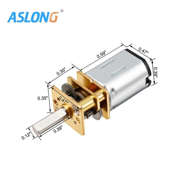 N20-5PCS Micro N20 Gear Motor DC DC 3V-6V 50/100 tr / min à vitesse lete