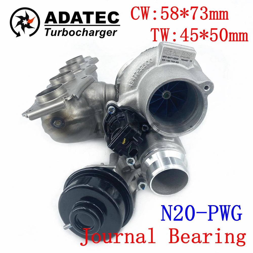 N20-PWG Aggiornamento Turbo per BMW X1 X3 Z4 125 320 328 520 528 TD04LR6-04HR Turbocompressore ibrido 49477-02000 Turbina con cuscinetto ufficiale