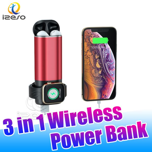 N31 Chargeur sans fil Power Bank Travel Voyage Portable Portable Mini Chargeurs pour AirPods Apple Watch Series Téléphone portable avec batterie 5200MA izeso