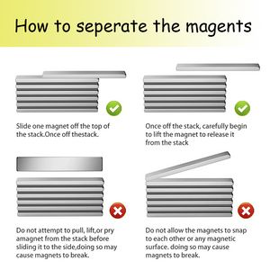 N35 50x5x3 50x5x4 50x5x5 Rechthoek vierkant Neodymium Scootor Bar Block Strong Magnets Search Magnetic Bar voor speelgoedglas NDFEB