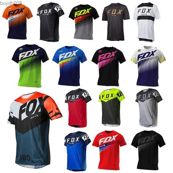 N37h Camisetas para hombre Camisetas para hombre Bat Fox Downhill Camisetas para bicicleta de montaña Offroad Dh Camiseta para motocicleta Camiseta Motocross Camiseta Racing Mtb