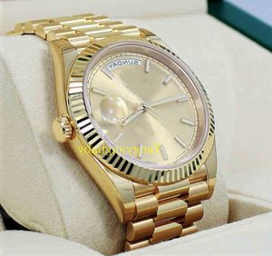 N3UI 2024Andere horloges Doospapieren met VVS1 Topkwaliteit horloge 40 mm Dag-Datum Prident 18k geel goud JAPAN-beweging GIA Automatisch herenhorloge B PU6ZV