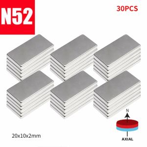 N52 Magnetics 1PCS Big Bulk Super Strong Strip Block Magnets Zeldzame Earth Neodymium 20 x 10 x 2 mm 20*10*2 mm magnetische materialen