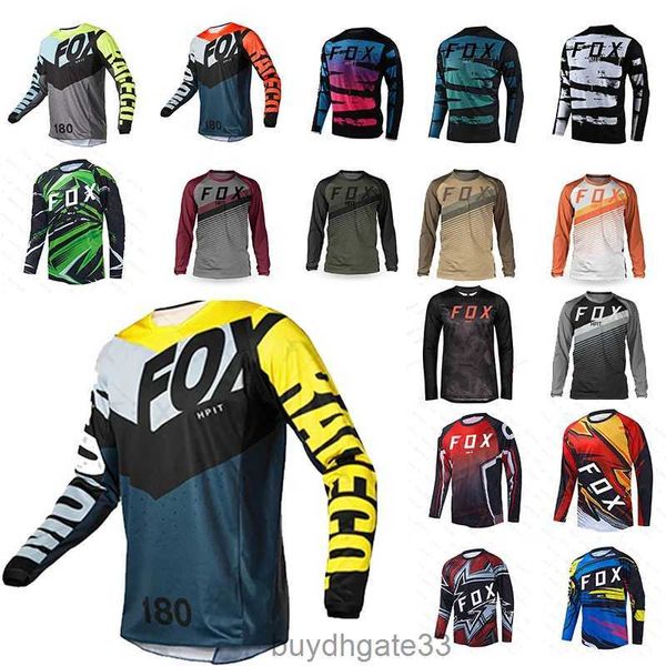 N5YK T-shirts pour hommes Enduro VTT manches de cyclisme Jersey chemise de descente Camiseta T-shirt de motocross Mx vêtements de vélo de montagne Hpit Fox