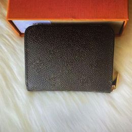 N63069 N63070 M60067 M60740 ZIPPY moda damas monedero compacto con cremallera billetera corta diseñador de lujo tarjeta de bolsillo original monedero2652