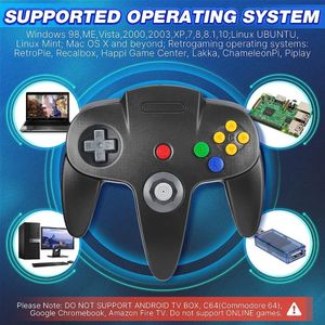 N64 Classic Controller USB Wired Remote GamePad PC Control Windows Joystick Retro Gaming Accessoires Console de jeu vidéo Joypad 231220