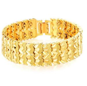 N966 Moda Joyería de oro de 18k chapado de oro Hombres de alta calidad para hombres Bling Link Chain Bracelet 30G Peso 8039039 Lenght8000409