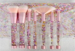 NA019 7PCS Crystal Makeup Borstel Sets Mermaid Unicorn Glitter Concealer Make -up borstel poeder vloeistof blusher schaduw oogschaduwmaqui4335793