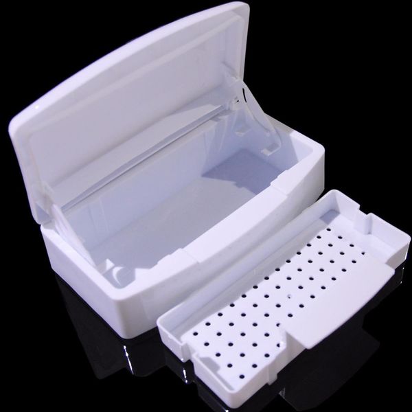 NA047 outil d'art d'ongle boîte de stérilisateur de plateau de stérilisation pour la boîte de désinfection d'art d'ongle pour le désinfectant d'outils d'ongle de manucure