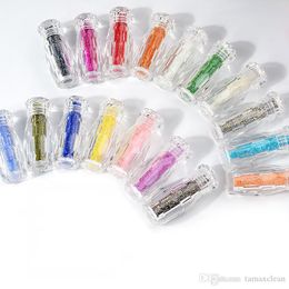 Na062 50 stks / 1Bottle Mini Caviar Kralen Crystal Tiny Rhinestones Glas Micro Bead Voor Nagels DIY Kleurrijke 3D Glitter Nail Art Decoraties