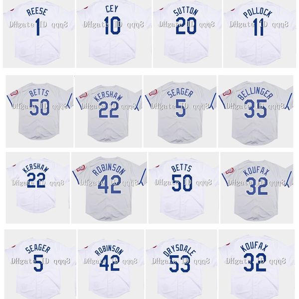 Na85 1981 Los Baseball Jersey Mookie Betts Clayton Kershaw Jackie Robinson Sandy Koufax Pollock Fernando Valenzuela Kirk Gibson Cey Pee Wee Reese