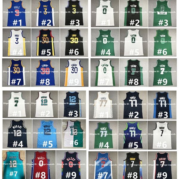 Na85 Stephen Curry camiseta de baloncesto Ja Morant Poole Andrew Wiggins Jayson Tatum Jaylen Brown Tyrese Maxey Joel Embiid Luka Doncic Kevin Durant