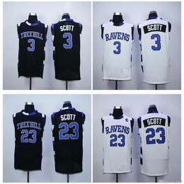 NA85 Topkwaliteit 1 3 De filmversie van One Tree Hill Lucas Scott 23 Nathan Scott Jersey Dubbel gestikte college basketbal jerseys maat S-XXL