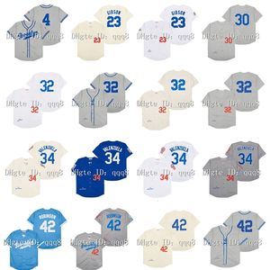 Na85 Vintage Brooklyn 42 Jackie Robinson Jersey 23 Kirk Gibson 32 Sandy Koufax 34 Fernando Valenzuela 30 Maury Wills 4 Duke Snider Retro Noir