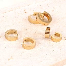 Nabest 4 mm ronde statement damesoorbel groothandel bulk goudgevulde roestvrijstalen mode-sieraden oorbellen