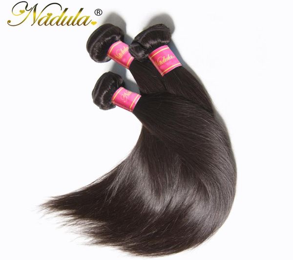 Nadula Hair Products 1 paquet de cheveux raides 830 pouces non-remy 100 paquets d'armure humaine Machine Double trame 7589279