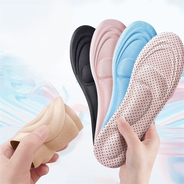 NAFOING 4D Semelles en Mousse à Mémoire pour Pieds Homme Femmes Baskets Déodorant Respirant Coussin de Course Chaussure Arch Support Pad Sole 220713