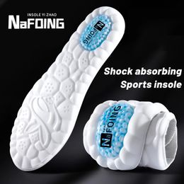 Nafoing Sport Insoles for Feet Men Women Puair Cushion Ademblage Shock Absorption Shoes Insool Running Basketball Care 240419