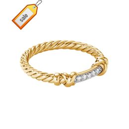 nagosa classique 18k or vermeil grossiste bijoux en argent sterling zircone cubique wrap torsion taille anneau