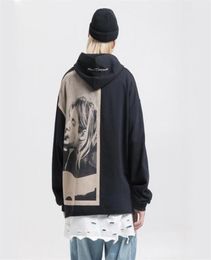 Nagri Kurt Cobain Print Hoodies Men Hip Hop Hop Casual Punk Rock Pullover Swetshirts Sweats Streetwear Fashion Tops Y201123271847