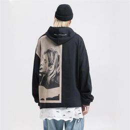 NAGRI Kurt Cobain Print Hoodies Mannen Hip Hop Casual Punk Rock Capuchon Sweatshirts Streetwear Mode Hoodie Tops 201116287v