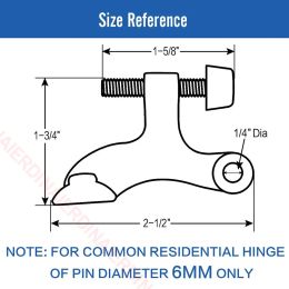 NAIERDI 2 PACK RÉGLABLE PORTE DE PAPE HORD HEURS LE PORTE D'HULAGE Silver Frotté Pin de pointe PORTE PORTE AVEC ADMORTER