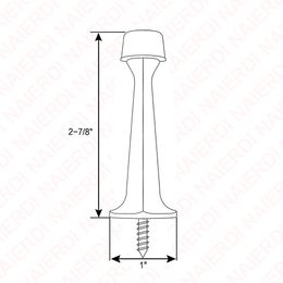 NAIERDI SOING RIGID PORTE STOP avec caoutchouc doux Duty Duty Durable Porte Murper Mur à la porte en alliage zinc