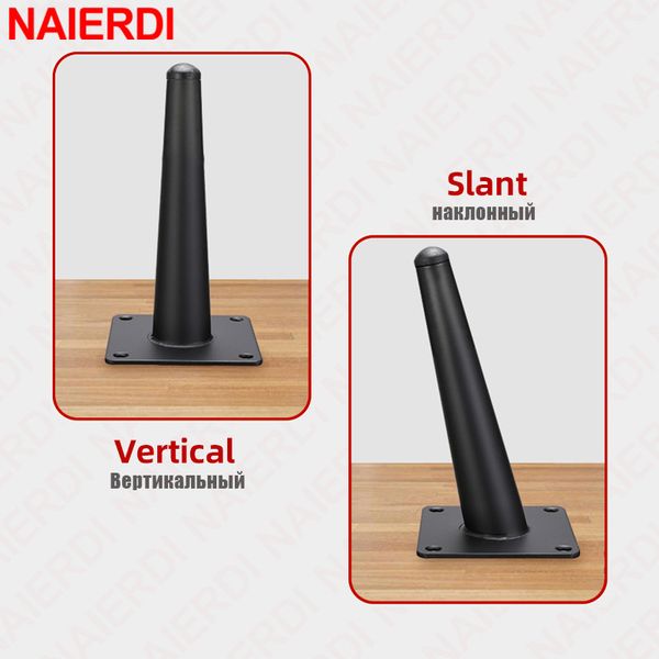 Naierid 4 paquete 10-30 cm Muebles de la pierna en la mesa de acero enrollado Pies de sofá cama de sofá reemplazo de la pierna 800 kg de muebles de servicio pesado Hardware