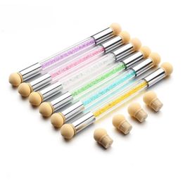 Outils de pinceau à nail art ensemble acrylique UV Gel Builder peinture Dessin Dessus Brushes Pens Cuticule Pusher Tool coloré