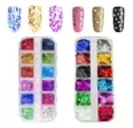 Nail Art Decals 3D vlinder en alfabet nagel glitter pailletten vlok acryl manicure pailetten ultradunne gezicht lichaam glitters ZZ