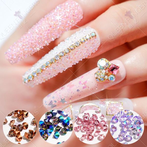 Décorations d'art d'ongle 1 sac cristal strass 1440 pièces 39 couleurs Micro diamant pour ongles 1.2mm ornements manucure/bricolage/coque de téléphone