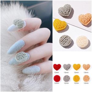 Nail Art Decoraties 1 Set Delicate Charms Niet-vallende Eye-catching Decors Hart Leopard Print Button Ornaments