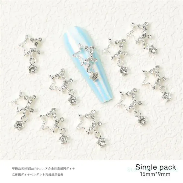 Decoraciones de arte de uñas 10 piezas de cristal de diamantes de imitación reutilizables para mujeres DIY acrílico