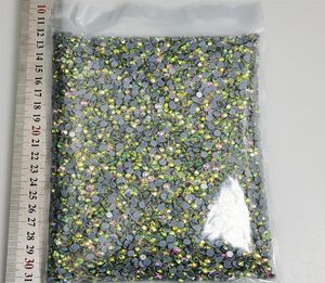 Nail Art Decorations 100 Gross 14400pcs en vrac entièrement Big Pack Crystal Fix en verre à plat avec colle sur pierres1643846