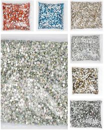Decoraciones de arte de uñas 100Gross SS16 Paquete grande a granel 50 colores Flatback Crystal AB Non Fix Rhinestones Strass para Decoretion Garmen1398685