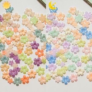 Nagel-Kunst-Dekorationen 100 Stück Blume lichtempfindliche Teile bunte UV-verändernde Farbe fünfblättrige Flora Schmuck DIY Acryl Maniküre Charms #