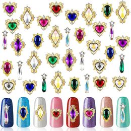 Nagelkunstdecoraties 100 stuks Hart/Drop Nagelbedeltjes Sieraden Luxe Diamant Nagelonderdelen Edelstenen Stenen Kristalsteentjes Nagelkunstdecoratieaccessoires 231121