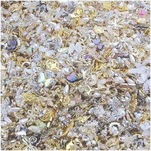 Nail Art Decoraciones 100 Unids Lujo Zircon Charms Random Mtishapes Crystal Rhinestones Joyería Decoración Pegatina Bk 3D Drop Delivery Dh7Fa