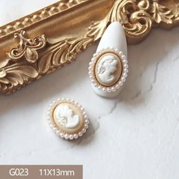 Décorations d'art d'ongle 10 pièces perles baroques beauté Avatar 3D alliage Nail Art Zircon cristal métal manucure ongles accessoires fournitures décorations charmes 231123