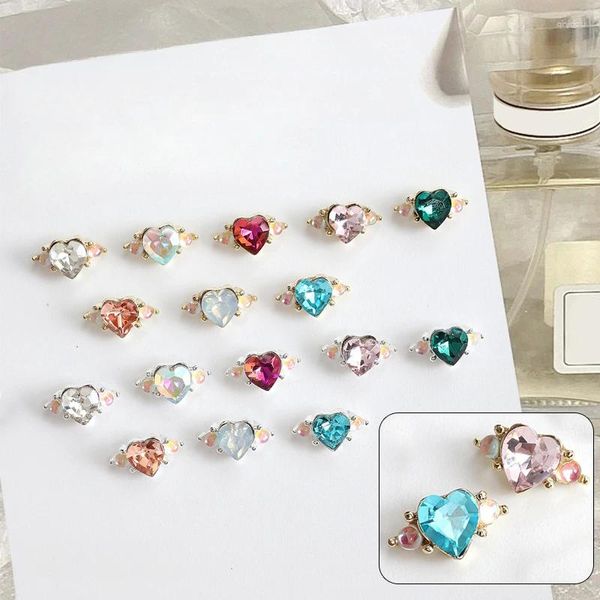 Décorations d'art d'ongle 10 pièces/lot jolie fille amour diamant bijoux ongles colorés